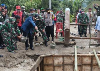 Jembatan Gantung Desa Parbaju Toruan di Taput Diresmikan