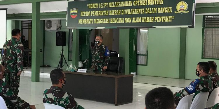 Pangdam I/BB Mayjen TNI Irwansyah Buka Latihan Posko I Korem 022 Pantai Timur
