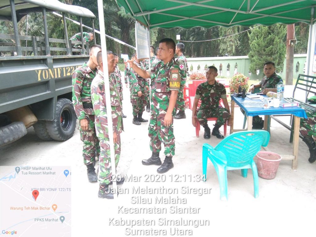 Deteksi Dini Covid-19, Yonif 122/TS Periksa Suhu Tubuh Prajurit dan Dinyatakan Sehat Deteksi Dini Covid-19, Yonif 122/TS Periksa Suhu Tubuh Prajurit dan Dinyatakan Sehat
