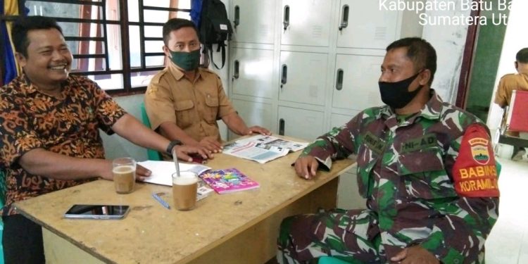 Bicarakan Protokol Kesehatan Covid-19 Lewat Komsos Oleh Personel Jajaran Kodim 0208/Asahan