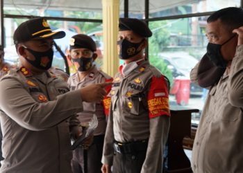 Kapolres Simalungun Gelar Operasi Pendisiplinan Penggunaan Masker di Internal TNI-POLRI