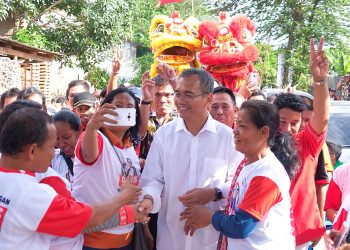 Resmikan Posko Patriot, Sihar Disambut Barongsai dan Reog