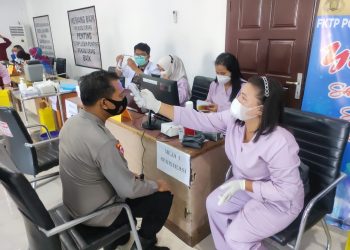 187 personil dan ASN Polres Sibolga Divaksin Covid-19
