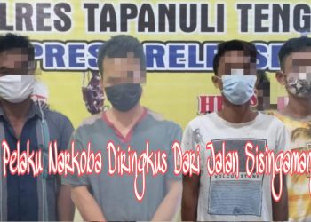 4 Pelaku Narkoba Ditangkap dari Jalan Sisingamangaraja Sibolga
