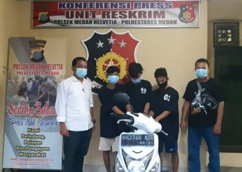 Polsek Medan Helvetia Ringkus Tiga Pelaku Curanmor