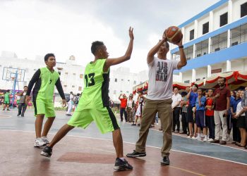 Sihar Cetak 2 Poin, Awali Kemenangan Melawan Tim Basket SMP Kalam Kudus