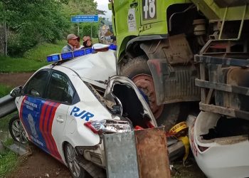 Kecelakaan Beruntun di Jalan Tol, Mobil Polisi Ditabrak Truk, Enam Orang Korban