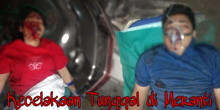 Tancap Gas Bonceng Cewek, Irfan Batubara dan Lastri Sihotang Terlempar di Aspal Jalan Meranti