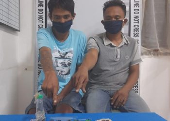 Candra Sinaga dan Ganda Diamankan Simpan Sabu di Jalan Raya