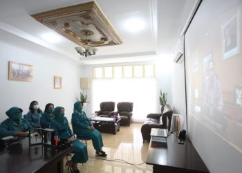 Syahputri Hefriansyah Ikuti Pelantikan Pengurus TP PKK Pusat secara Virtual