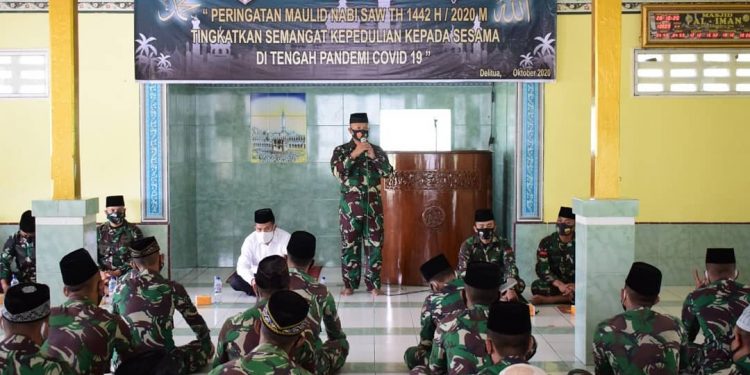 Prajurit Yonarmed 2/105 Peringati Maulid Nabi Muhammad SAW Tahun 1442 H/2020 M Prajurit Yonarmed 2/105 Peringati Maulid Nabi Muhammad SAW Tahun 1442 H/2020 M