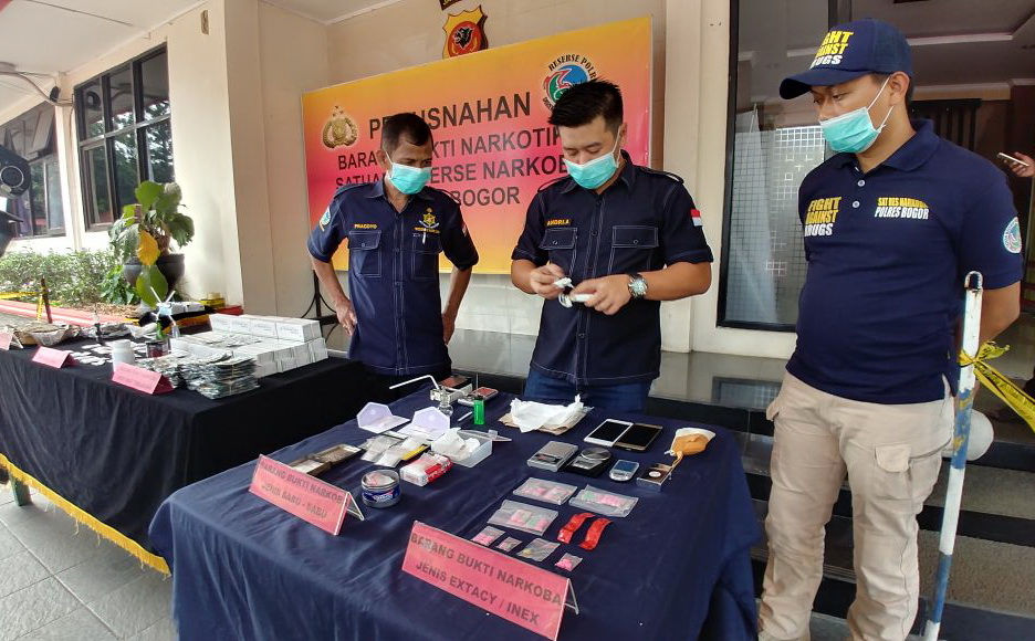 Polres Bogor Bongkar Jaringan Narkoba, Empat Puluh Orang Tersangka Diamankan