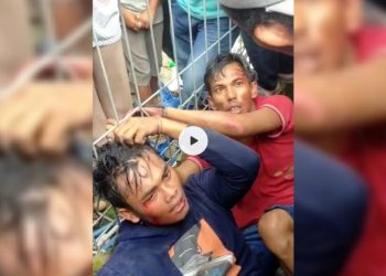 Dua Pria Dihajar Warga Usai Rampok HP Pedagang Rokok