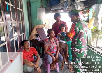 Sosialisasi dan Penghimbauan Pencegahan Covid 19 Oleh Personel Jajaran Kodim 0208/Asahan