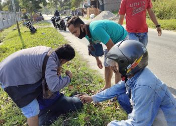 Sepedamotor Distop Polisi, Budi Agung Buang Sabu