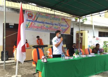 Kasat Narkoba Polres Siantar jadi Pemateri di Seminar Pelantikan Mahasiswa Baru Politeknik Gihon