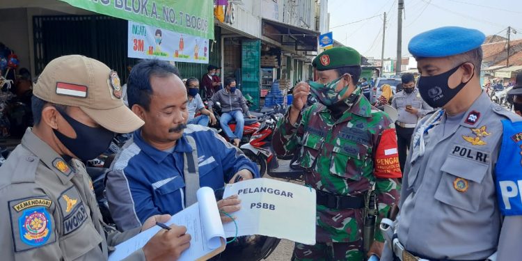 Polres Bogor Gelar Ops Yustisi Upaya Penertiban Protokol Kesehatan