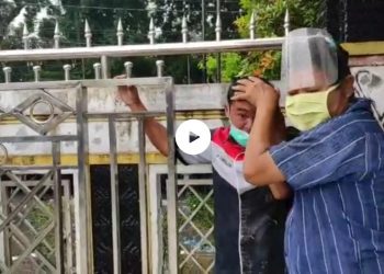 Bripka Junias Simbolon Kena Lempar Batu Saat Demo Penolakan UU Omnibus Law di Siantar