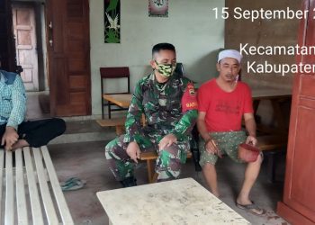 Sebarkan Protokol Kesehatan Oleh Personel Kodim 0208/Asahan Melalui Komsos Bersama Warga Binaan
