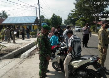 Melalui Patroli ersonel Jajaran Kodim 0208/Asahan Lakukan Pendisiplinan Aman Covid-19