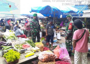 Personil Kodim 0208/Asahan Melalui Koramil 02/Air Putih Lakukan Patroli Protkes