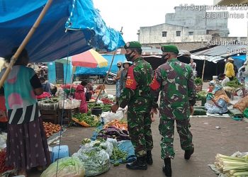 Personel Kodim 0208/Asahan Laksanakan Operasi Gabungan Pendisiplinan Masyarakat Dalam Rangka Menuju New Normal