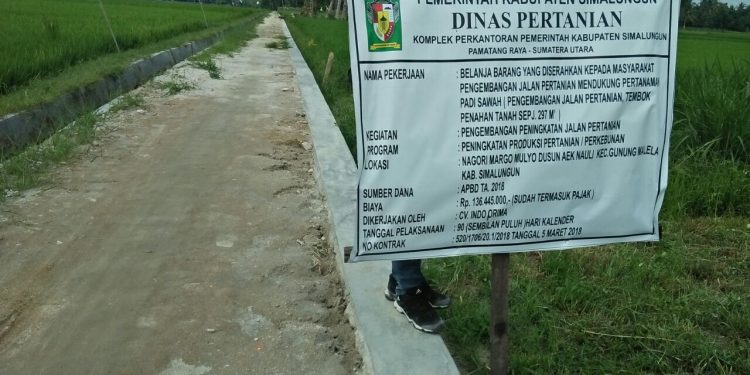 Proyek TPT di Nagori Margo Mulyo Sarat Mark Up