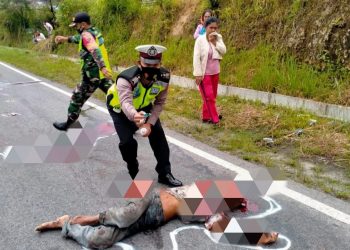 Diduga Ditabrak Lari, Pria Paruh Baya Tewas di Jalinsum Tarutung-Sibolga