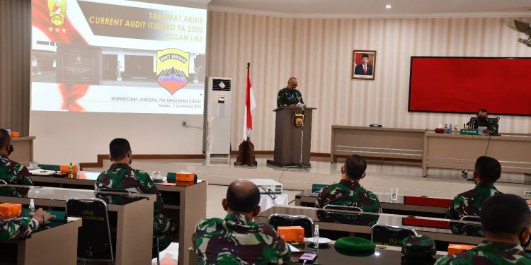 Kasdam I/BB Pimpin Taklimat Akhir Wasrik Current Audit Itjenad Tahun 2020 Kasdam I/BB Pimpin Taklimat Akhir Wasrik Current Audit Itjenad Tahun 2020