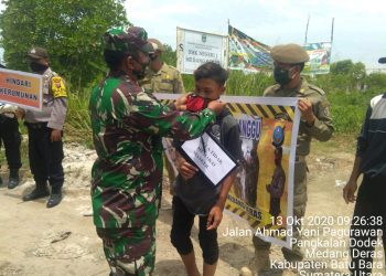 Himbau Warga Masyarakat Berpartisipasi Cegah Covid-19 Oleh Personel Jajaran Kodim 0208/Asahan
