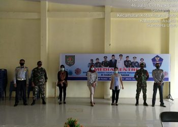 Tetap Awasi Posko Pengamanan Gugus Tugas Covid-19 Bersama Personel Jajaran Kodim 0208/Asahan