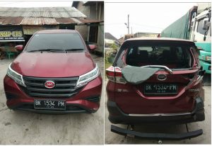 Dua Mobil Warga Siantar Tabrakan Beruntun Dengan Dua Truk di Jalan Tol