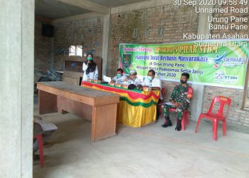Personel Jajaran Kodim 0208/Asahan Hadiri Acara Germas Advokasi Sanitasi Total Berbasis Masyarakat
