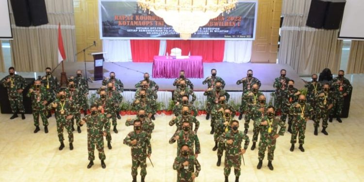 Pangdam I/BB Pimpin Rapat koordinasi Rentinkon TA. 2022 Kotamaops TNI Wilayah Kogabwilhan I