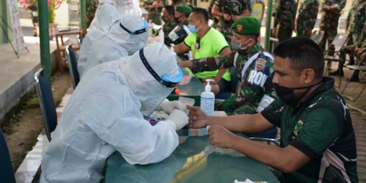 Kodam I/BB Rapid Test Covid-19 Seluruh Prajurit dan PNS di 4 Provinsi
