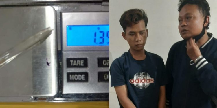 Unit Reskrim Polsek Bangun Ringkus Pemuda Simpang Bahjambi Lagi Nyabu