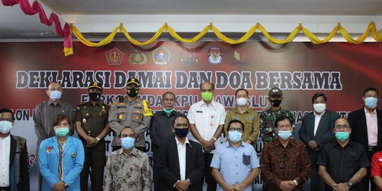 Kapolres Humbahas dan Forkopimda Gelar Deklarasi Damai Pilkada 2020
