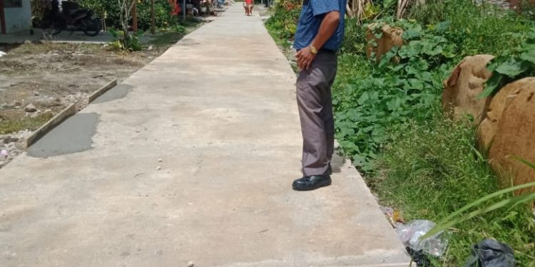 Baru Dikerjakan, Proyek Dana Desa di Hutabarat Partali Julu Sudah Rusak