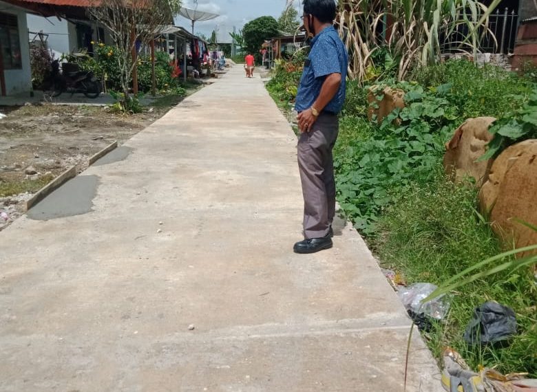 Baru Dikerjakan, Proyek Dana Desa di Hutabarat Partali Julu Sudah Rusak