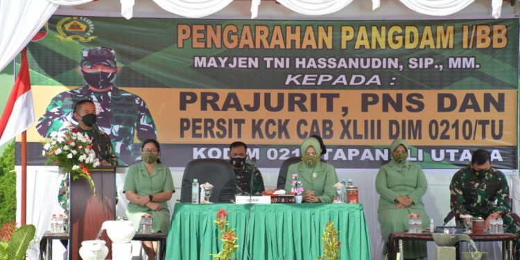 Pangdam I/BB Beri Pengarahan Kepada Prajurit, PNS dan Persit Kodim 0210/Taput