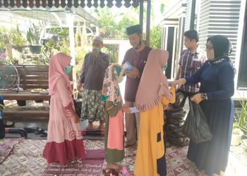 Bersyukur Kembali Tugas di Polres Madina, Kompol Agus Maryana Santuni Anak Yatim