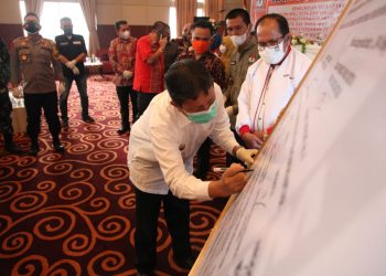 Wakil Walikota Siantar Tandatangani Deklarasi Kampanye Damai Pemilukada