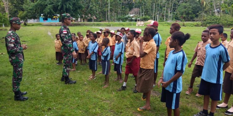 Serda Togu Simangunsong, Prajurit Batalyon 126 Kala Cakti Mengajar Anak Papua di Perbatasan