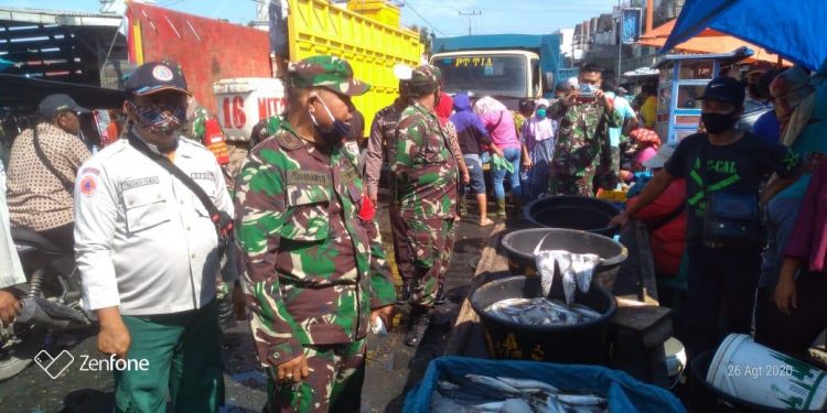Polres Sibolga bersama Kodim dan BPBD Gelar Pendisiplinan Protokol Kesehatan
