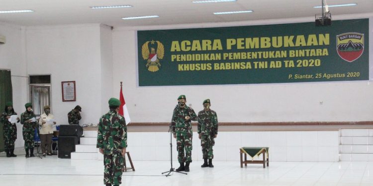 Danrindam I/BB Kolonel Inf Waston Purba Buka Diktukbasus Babinsa TNI AD TA 2020 di Siantar