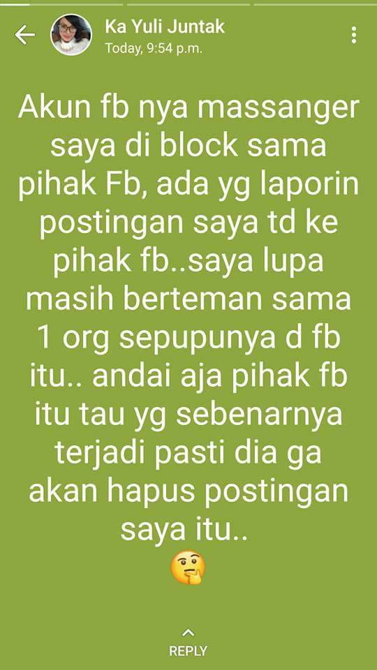 Penjelasan Kakak Susi Juliana Simanjuntak, Terkait Postingan yang Hilang ...