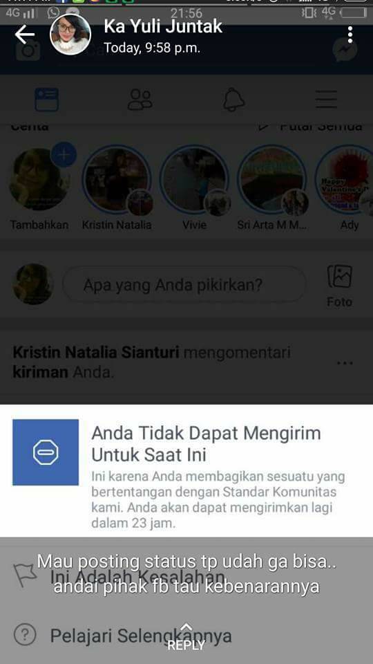 Penjelasan Kakak Susi Juliana Simanjuntak, Terkait Postingan yang Hilang ...