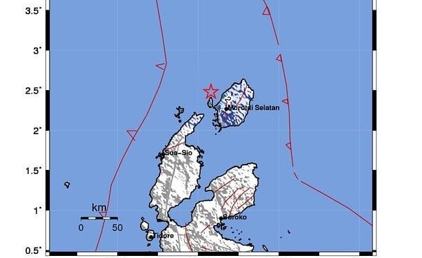 Gempa Bumi Tektonik yang Mengguncang Kabupaten Morotai, Tidak Berpotensi Tsunami
