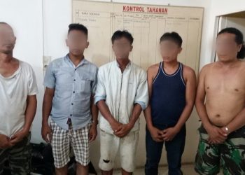 Tiga Kali Tembakan, Polres Siantar Amankan Lima Orang Pria dari Eks Terminal Sukadame