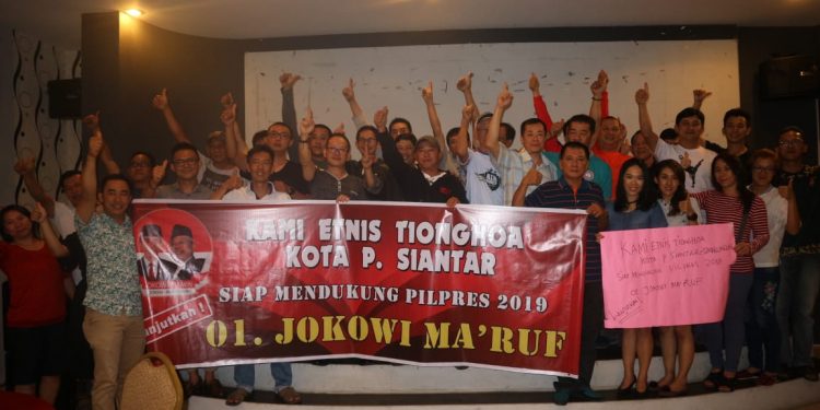 Jokowi- Maaruf Amin Dapat Dukungan dari Etnis Tionghoa Siantar dan Simalungun